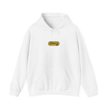 Yellow And White Logo Hoodie